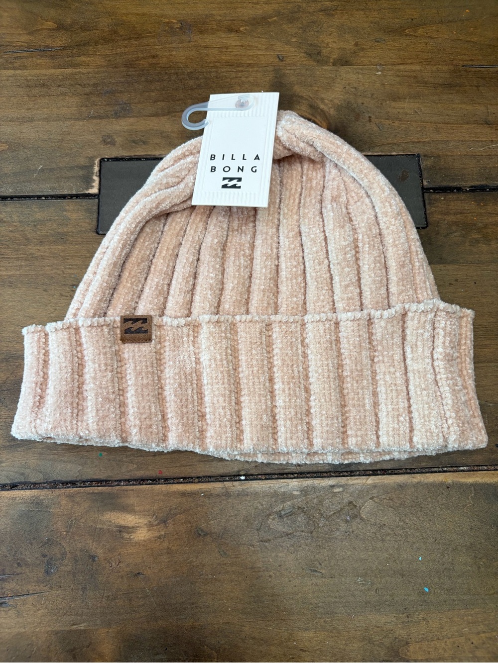 Billabong Women's Warm Up Beanie Sahara Tan Ultra Soft Chenille Vegan NWT